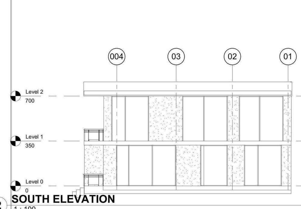 South elevation: the garden side