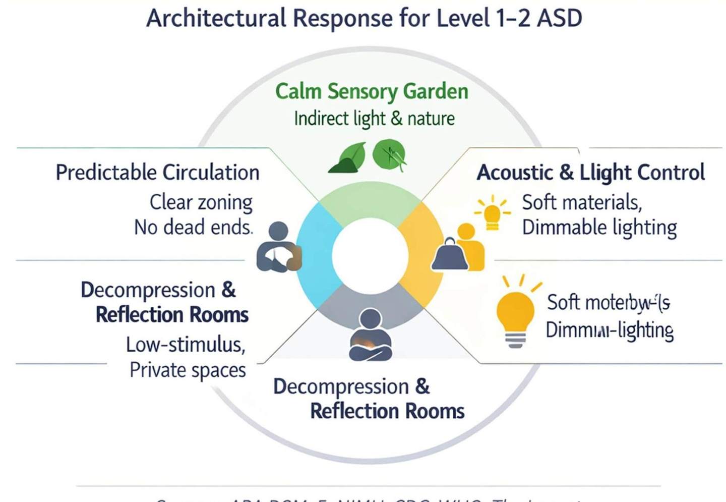 Architectural response for level 1–2 autism support