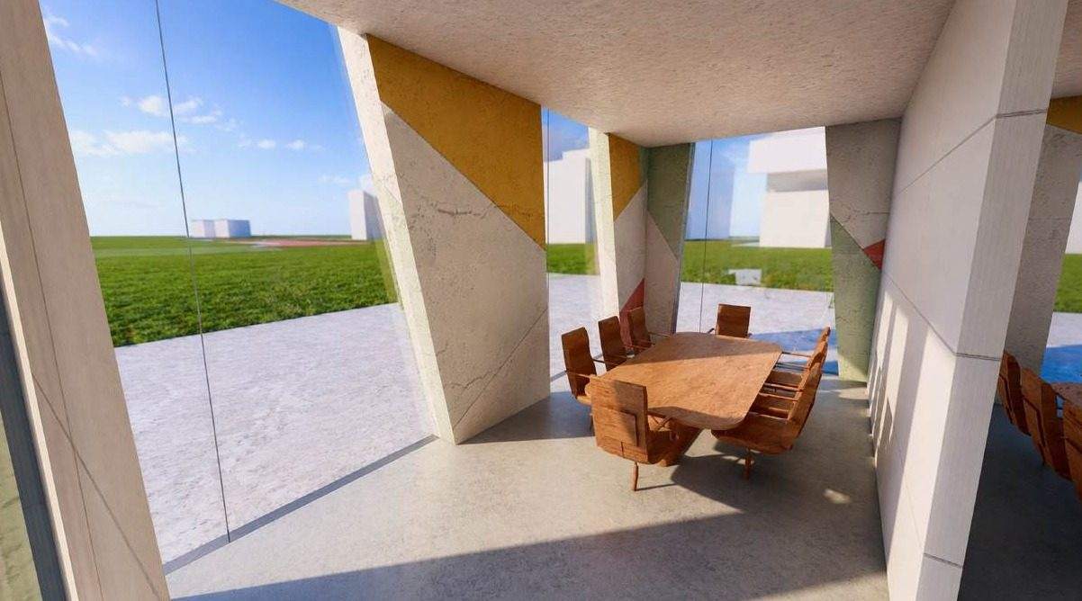 A workshop room with views to the green